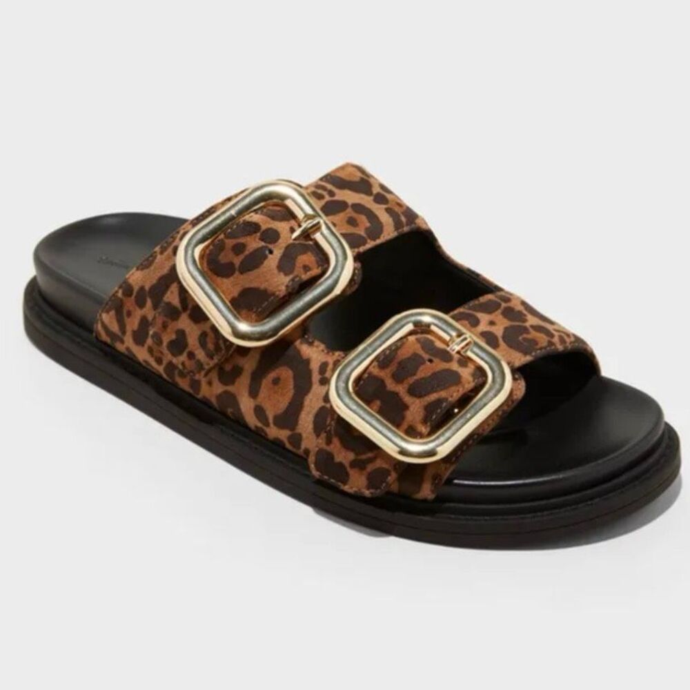 Universal Thread Collin Slide Sandal Leopard Prin… - image 1